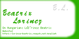 beatrix lorincz business card